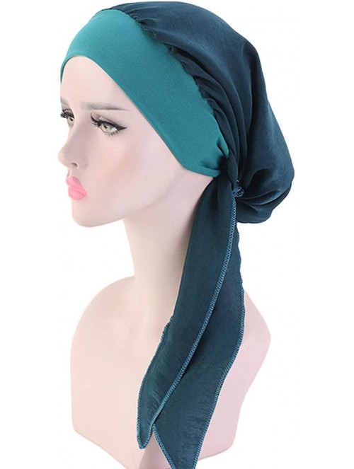 Skullies & Beanies Chemo Cancer Sleep Scarf Hat Cap Ethnic Printed Pre-Tied Hair Cover Wrap Turban Headwear - CN18SE5A22S $9.72