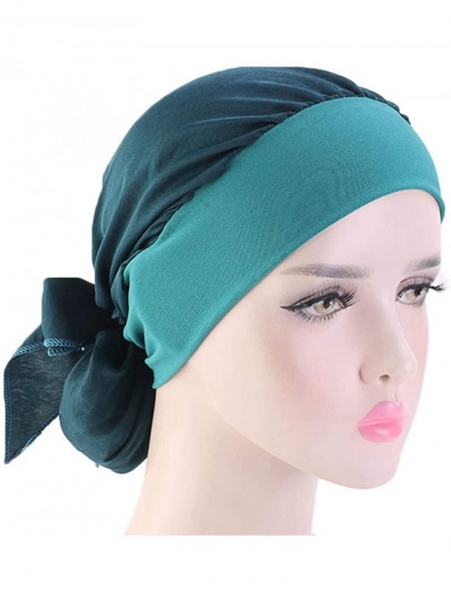 Skullies & Beanies Chemo Cancer Sleep Scarf Hat Cap Ethnic Printed Pre-Tied Hair Cover Wrap Turban Headwear - CN18SE5A22S $9.72