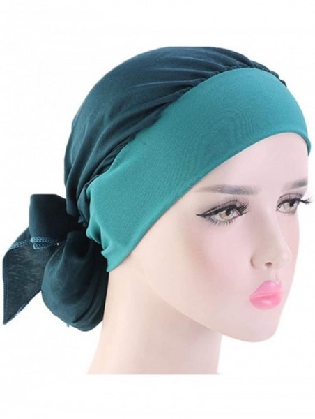 Skullies & Beanies Chemo Cancer Sleep Scarf Hat Cap Ethnic Printed Pre-Tied Hair Cover Wrap Turban Headwear - CN18SE5A22S $9.72