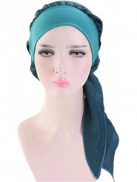 Skullies & Beanies Chemo Cancer Sleep Scarf Hat Cap Ethnic Printed Pre-Tied Hair Cover Wrap Turban Headwear - CN18SE5A22S $9.72