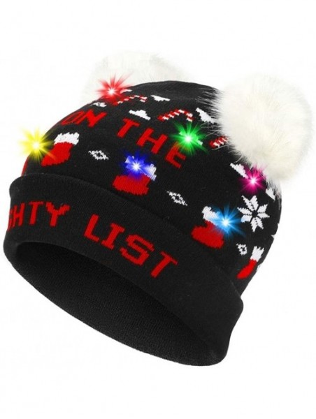 Skullies & Beanies LED Light Up Beanie Hat Christmas Cap for Women Children- Party- Bar - Multicolor-013 - CD18WH9GMOY $22.81