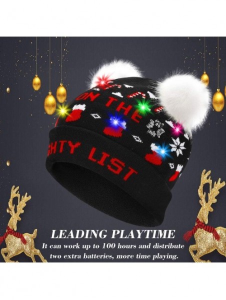 Skullies & Beanies LED Light Up Beanie Hat Christmas Cap for Women Children- Party- Bar - Multicolor-013 - CD18WH9GMOY $22.81