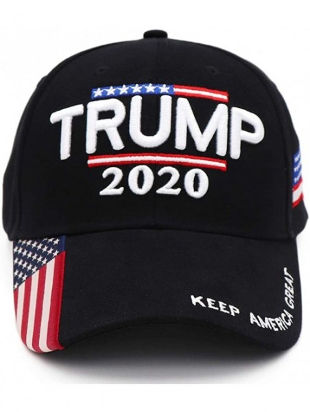 Baseball Caps Trump 2020 Keep America Great Campaign Embroidered USA Flag Hats Baseball Trucker Cap for Men and Women - C918Y...