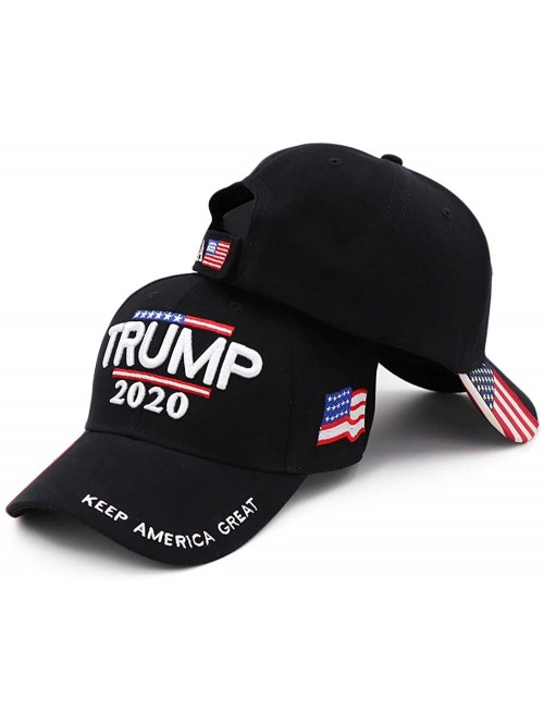 Baseball Caps Trump 2020 Keep America Great Campaign Embroidered USA Flag Hats Baseball Trucker Cap for Men and Women - C918Y...