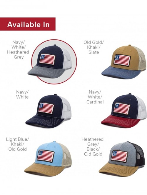 Baseball Caps American Flag USA Scout Patch Mesh Back Trucker Hat - Adjustable Snapback Baseball Cap for Men & Women - C518AE...