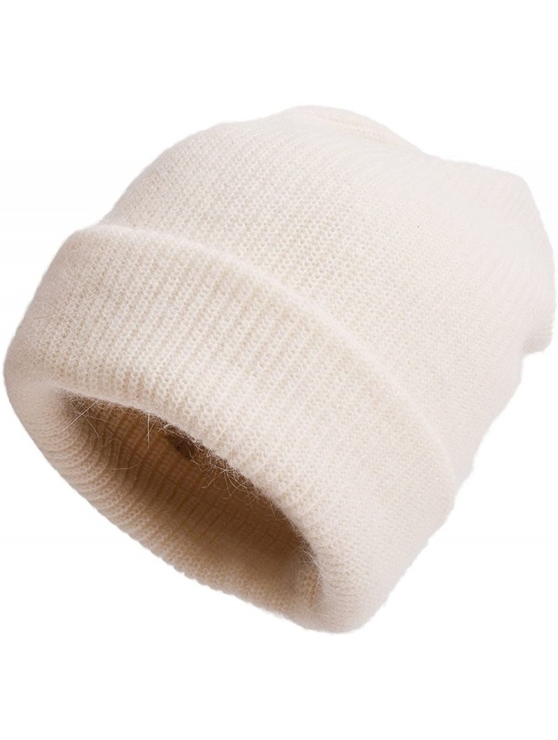 Skullies & Beanies Womens Cashmere Beanie Hat Ski Cap Slouchy Warm Winter Skull Y88 - White - C5186NC546X $12.51