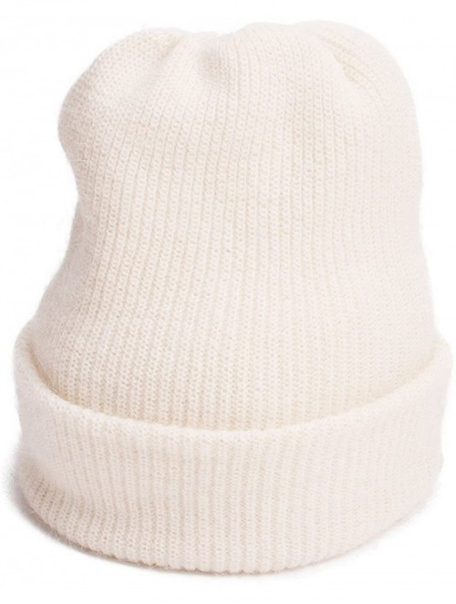 Skullies & Beanies Womens Cashmere Beanie Hat Ski Cap Slouchy Warm Winter Skull Y88 - White - C5186NC546X $12.51