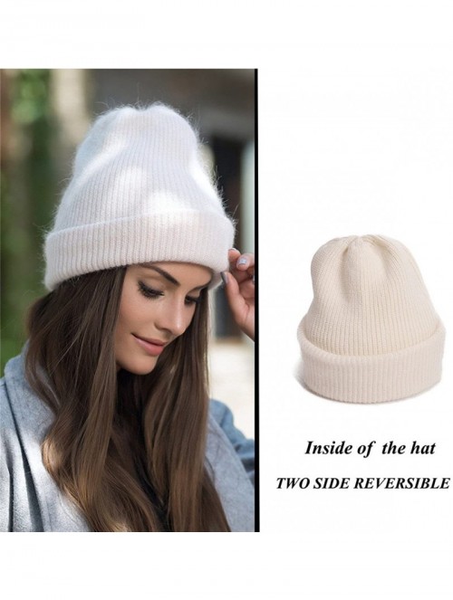 Skullies & Beanies Womens Cashmere Beanie Hat Ski Cap Slouchy Warm Winter Skull Y88 - White - C5186NC546X $12.51