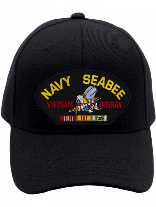 Baseball Caps US Navy Seabee - Vietnam War Veteran Hat/Ballcap Adjustable One Size Fits Most (Multiple Colors & Styles) - Bla...