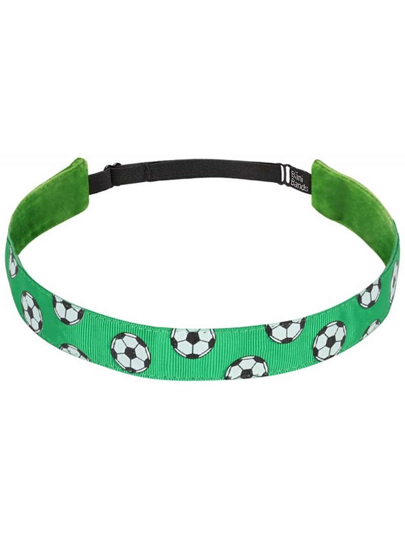 Headbands Non Slip Headbands for Girls - BaniBands Sports Headband - No Slip Band Design - Soccer-green - C312LRUAXH7 $13.68