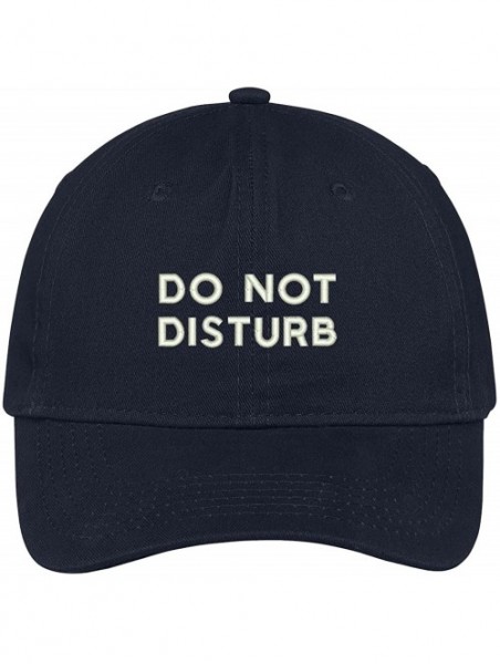 Baseball Caps Do Not Disturb Embroidered Soft Low Profile Adjustable Cotton Cap - Navy - CW12NRJTPD5 $18.20