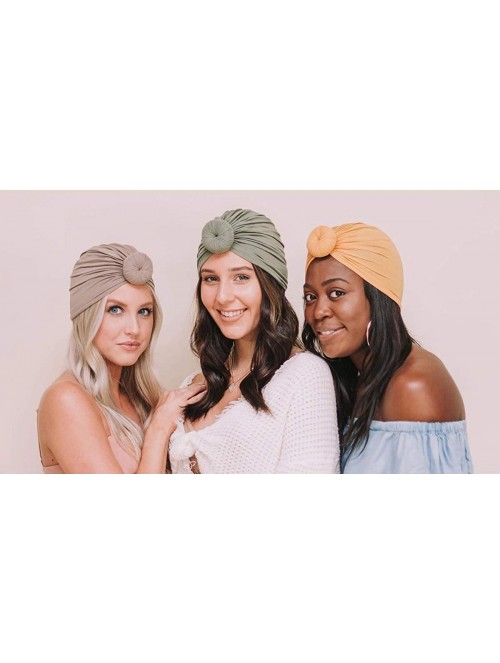 Skullies & Beanies Women's Knotted Hat Cap India's Hat Turban Headwear Beanie Chemo Cap Hair Loss Hat - Xm036-5color - CH196L...