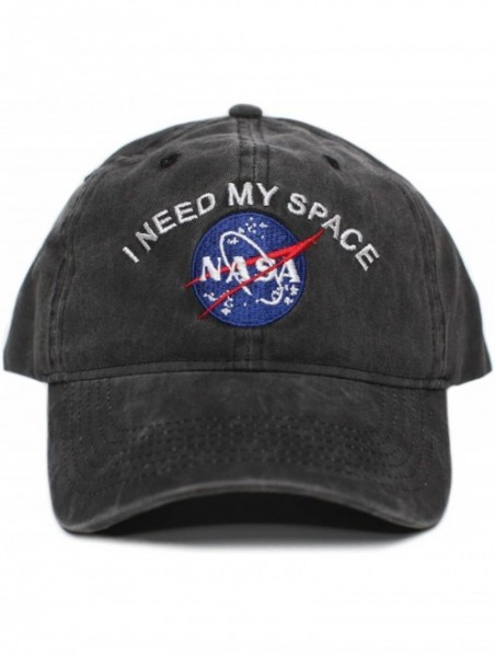 Baseball Caps NASA I Need My Space Pigment Dye Embroidered Hat Cap Unisex Adult Multi - Black - CB188634TI5 $18.87