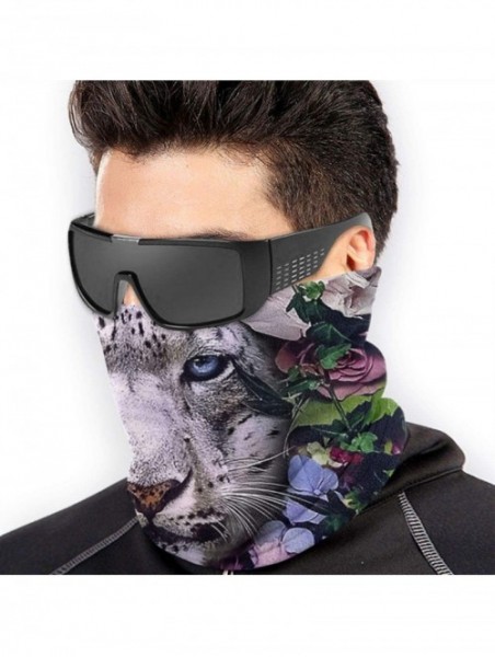 Balaclavas Neck Gaiter Headwear Face Sun Mask Magic Scarf Bandana Balaclava - Tiger Floral Flower - C81979NH2QD $20.35