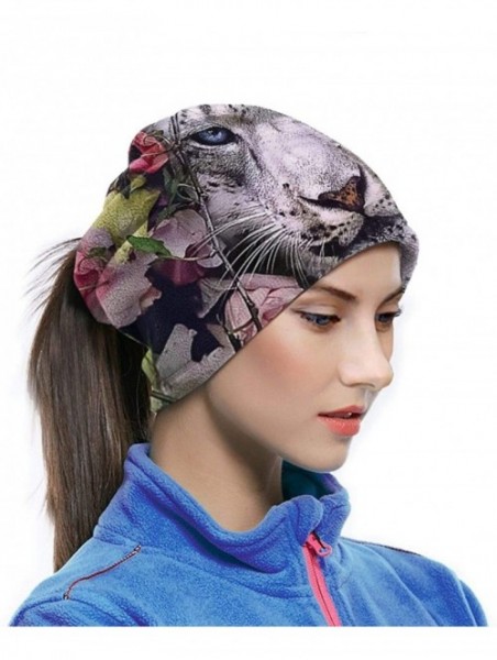 Balaclavas Neck Gaiter Headwear Face Sun Mask Magic Scarf Bandana Balaclava - Tiger Floral Flower - C81979NH2QD $20.35