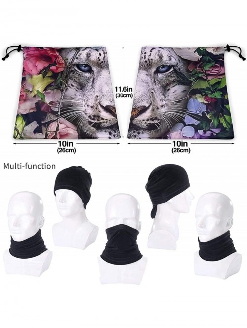 Balaclavas Neck Gaiter Headwear Face Sun Mask Magic Scarf Bandana Balaclava - Tiger Floral Flower - C81979NH2QD $20.35