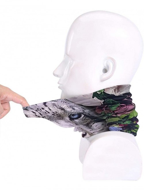 Balaclavas Neck Gaiter Headwear Face Sun Mask Magic Scarf Bandana Balaclava - Tiger Floral Flower - C81979NH2QD $20.35