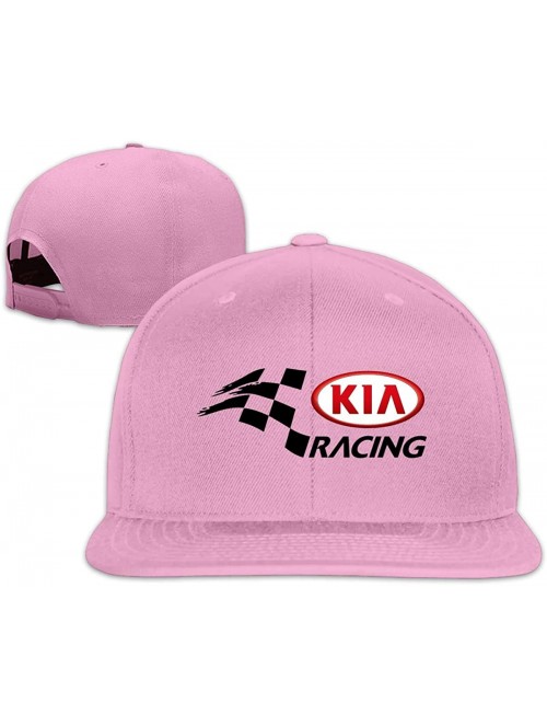 Baseball Caps Men's KIA Racing A Flat-Brim Caps Adjustable Freestyle Caps - Pink - C018WLQNMZ0 $17.03