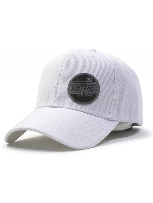 Baseball Caps Premium Plain Wool Blend Adjustable Snapback Hats Baseball Caps - White - CI12FQNU6Z1 $17.75