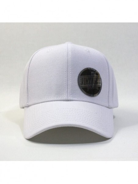 Baseball Caps Premium Plain Wool Blend Adjustable Snapback Hats Baseball Caps - White - CI12FQNU6Z1 $17.75