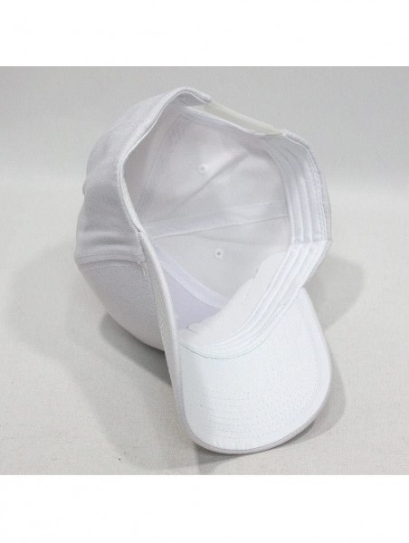 Baseball Caps Premium Plain Wool Blend Adjustable Snapback Hats Baseball Caps - White - CI12FQNU6Z1 $17.75