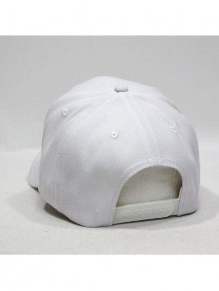 Baseball Caps Premium Plain Wool Blend Adjustable Snapback Hats Baseball Caps - White - CI12FQNU6Z1 $17.75