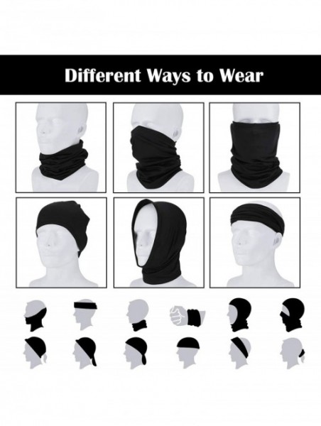 Balaclavas 6 Pieces Neck Gaiter Face Mask- Breathable Bandana Balaclava Elastic Seamless Sunscreen - Black-white-gray - CW198...