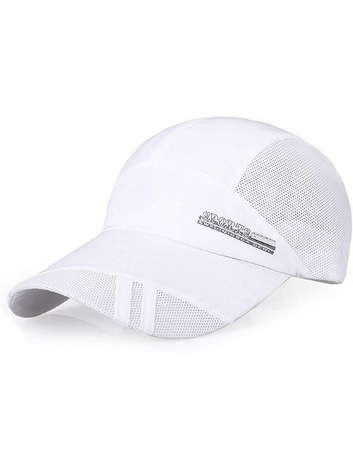 Baseball Caps Baseball Cap Quick Dry Mesh Back Cooling Sun Hats Sports Caps for Golf Cycling Running Fishing - A-white-m/L - ...