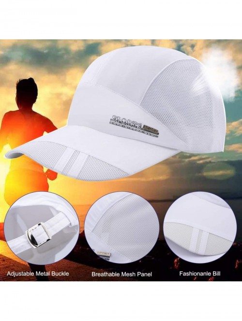 Baseball Caps Baseball Cap Quick Dry Mesh Back Cooling Sun Hats Sports Caps for Golf Cycling Running Fishing - A-white-m/L - ...