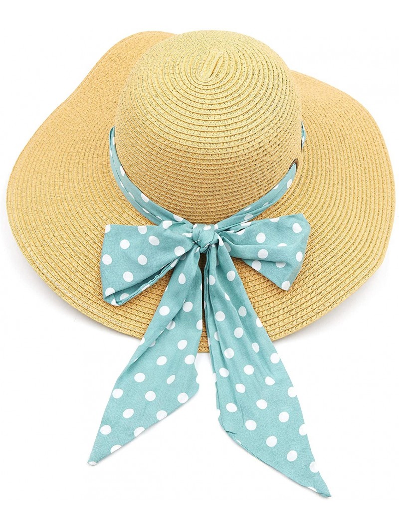 Sun Hats Pull Through Sash Scarf Eyelets Straw Hat Floppy Foldable Roll up Beach Travel Sun Hat (ST-2026-3017-20) - CF194RTSM...