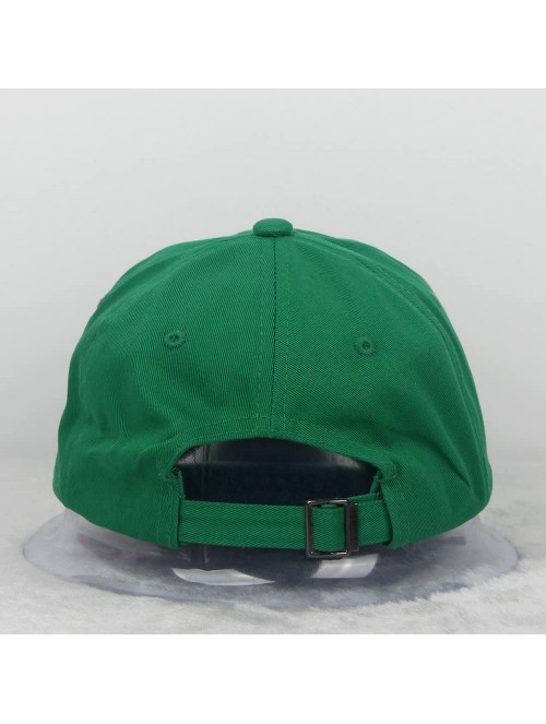 Baseball Caps Cotton Plain Baseball Cap Adjustable .Polo Style Low Profile(Unconstructed hat) - Green - CH182LQ3STD $14.70