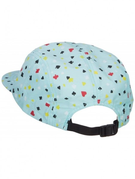 Baseball Caps Men's 5 Panel Card Print Cap - Aqua - CF12ENSBX2P $34.70