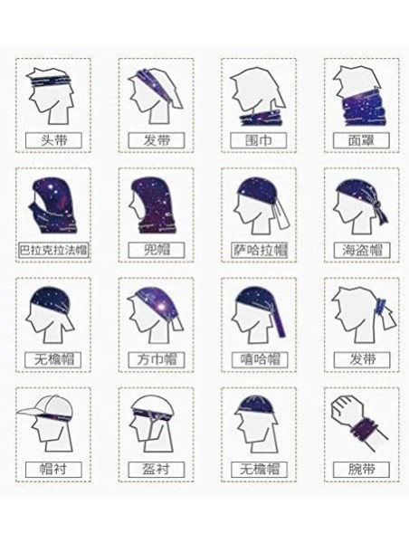 Balaclavas Headwear Headband Balaclava Sweatband Motorcycling - CZ197S543G2 $14.30