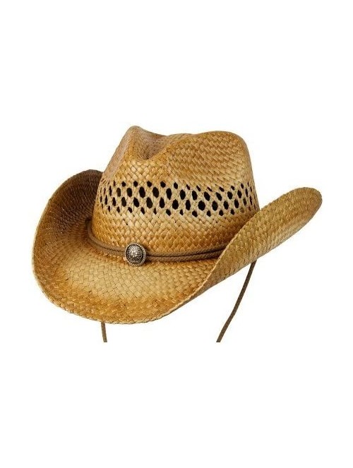 Cowboy Hats Chuck Shapable Straw Western Hat - Tea - C711E04IUYH $44.81