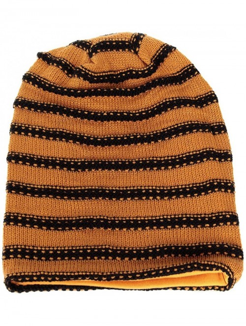 Skullies & Beanies Unisex Adult Winter Warm Slouch Beanie Long Baggy Skull Cap Stretchy Knit Hat Oversized - Yellow - CY128YZ...