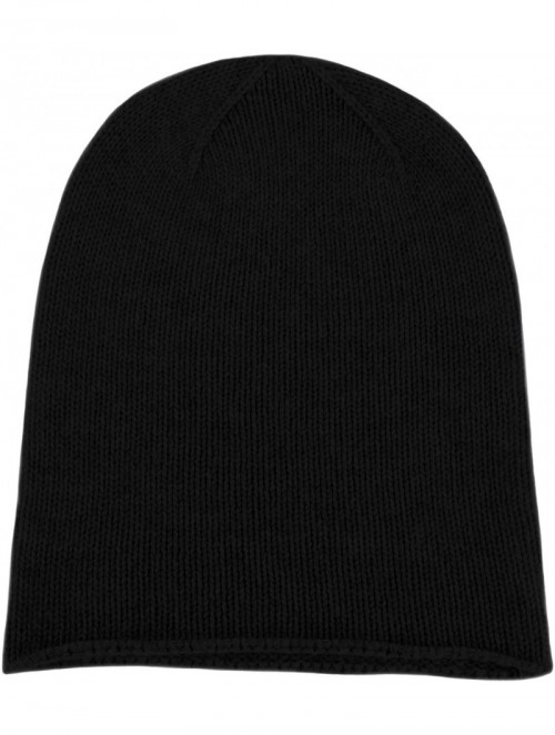 Skullies & Beanies Women's 100% Cashmere Beanie Hat - Black - Hand Made in Scotland RRP $120 - CC11U4GTECH $56.54