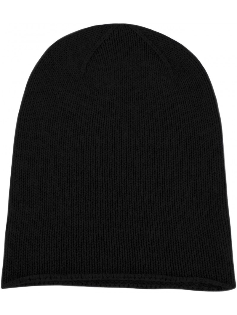 Skullies & Beanies Women's 100% Cashmere Beanie Hat - Black - Hand Made in Scotland RRP $120 - CC11U4GTECH $56.54