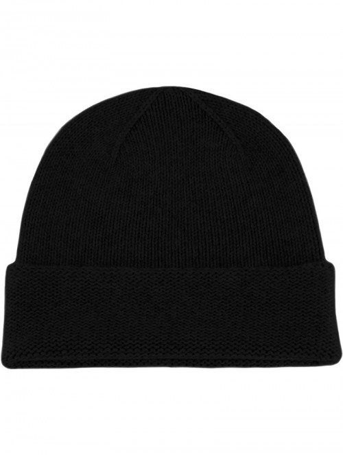 Skullies & Beanies Women's 100% Cashmere Beanie Hat - Black - Hand Made in Scotland RRP $120 - CC11U4GTECH $56.54