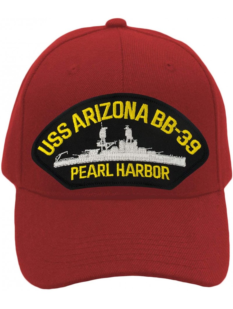 Baseball Caps USS Arizona BB-39 - Pearl Harbor - Hat/Ballcap Adjustable One Size Fits Most - Red - CS18SW46DZH $23.33