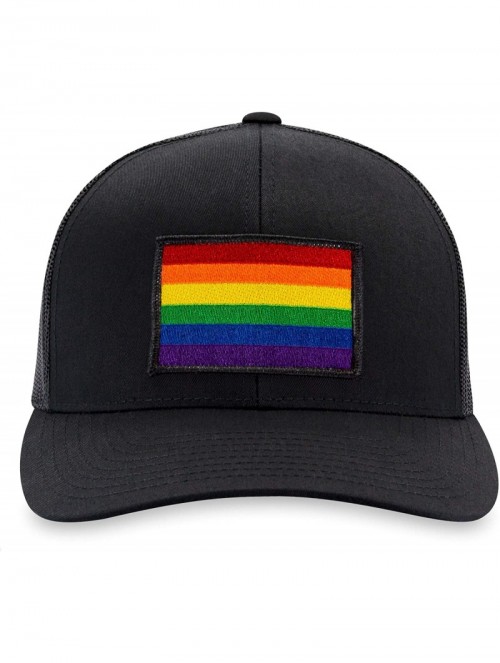 Baseball Caps Rainbow Hat - Pride Trucker Hat Baseball Cap Snapback Golf Hat (Black) - CX18SN7ER5S $23.49