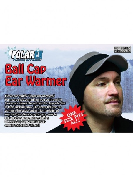 Skullies & Beanies Polarex Ball Cap Ear Warmer - Black - CM11B3W0VIH $11.56