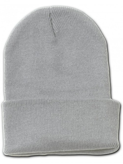 Skullies & Beanies Long Cuff Beanie Cap - Heather Grey - CR112I1NSYL $12.30