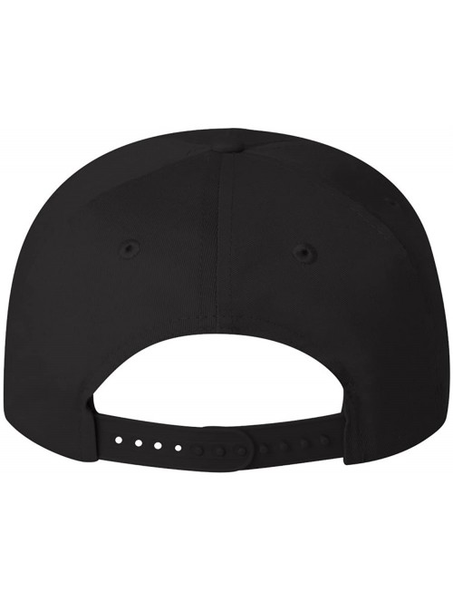 Baseball Caps Old School Curved Bill Solid Snapback Hats - Black With White Embroidered Logo - CE17YK92X29 $17.96