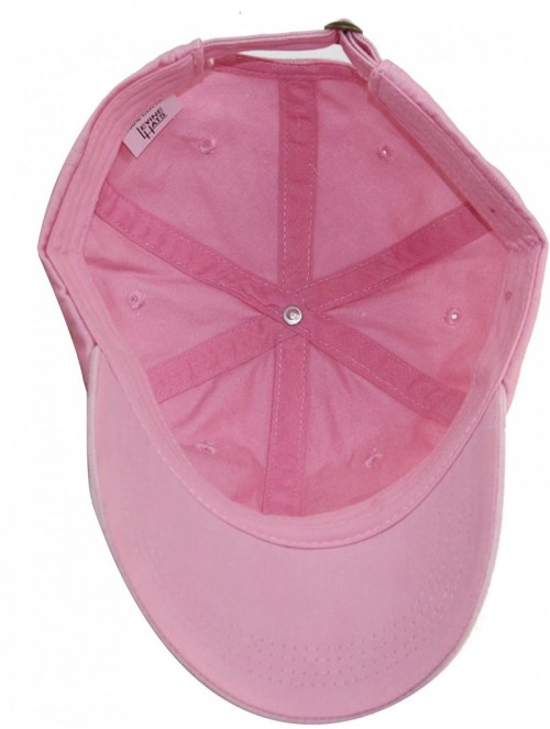 Baseball Caps Unisex Stone Washed Cotton Baseball Cap Adjustable Size - Pink - CN12NEP4Q7V $12.82