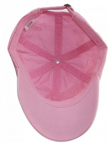 Baseball Caps Unisex Stone Washed Cotton Baseball Cap Adjustable Size - Pink - CN12NEP4Q7V $12.82