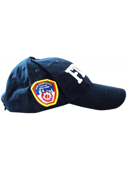 Baseball Caps Adults Navy Hat With White Front and Emblem Side Design - C611X32NFC9 $16.34