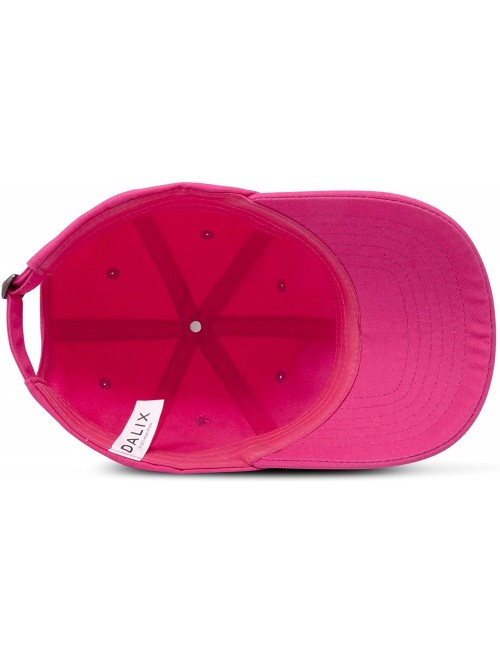 Baseball Caps Youth Childrens Cotton Cap Plain Hat Black Khaki Navy Pink Red White - Hot Pink - C818GGMD3XA $11.05