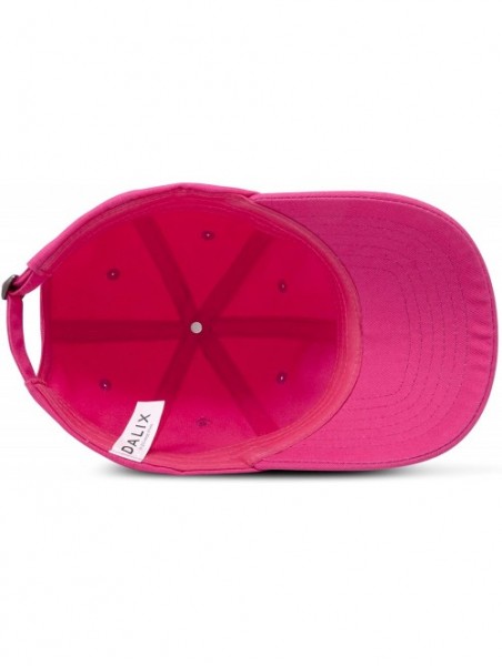 Baseball Caps Youth Childrens Cotton Cap Plain Hat Black Khaki Navy Pink Red White - Hot Pink - C818GGMD3XA $11.05