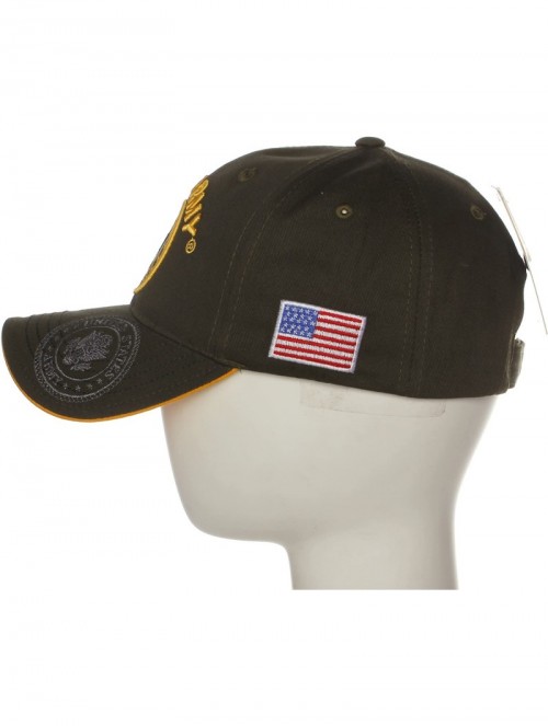 Baseball Caps US Army Official License Structured Front Side Back and Visor Embroidered Hat Cap - U.s Army Olive Gold - CT17X...