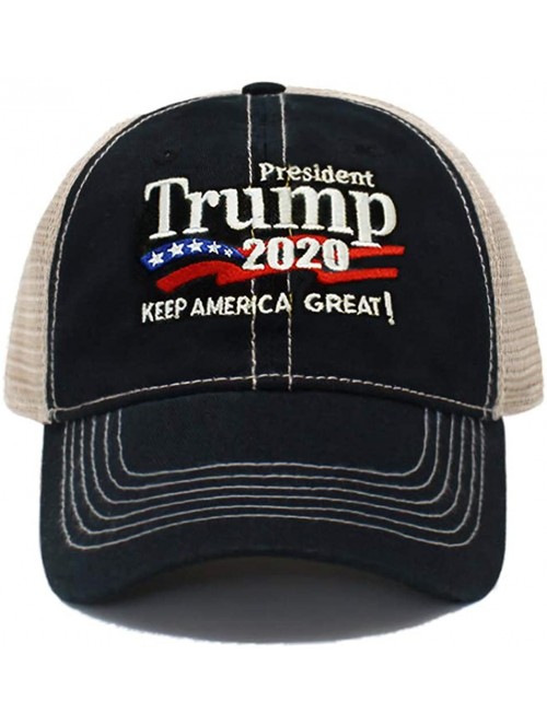 Baseball Caps Trump 2020 Keep America Great Campaign Embroidered US Hat Baseball Trucker Cap New TC101 TC102 - Tc101 Black - ...